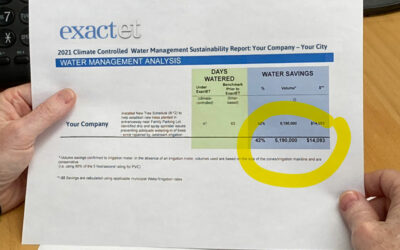 ExactET’s CLIENTS SAVE 330 MILLION LITRES OF WATER (or 27%) IN 2021